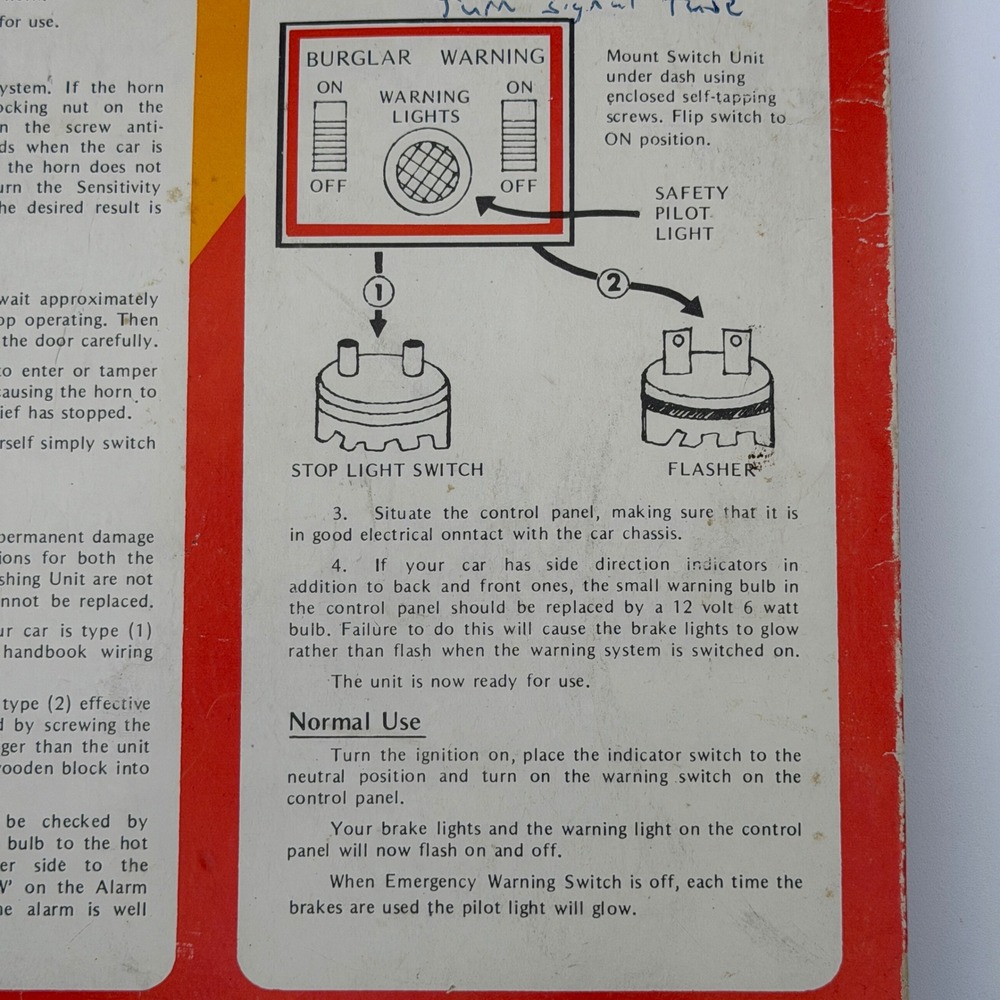 Safer-Emco Auto Burglar Alarm Vintage E3006 6V/12V Gold‎ Retro Car Security Kit - Picture 8 of 8